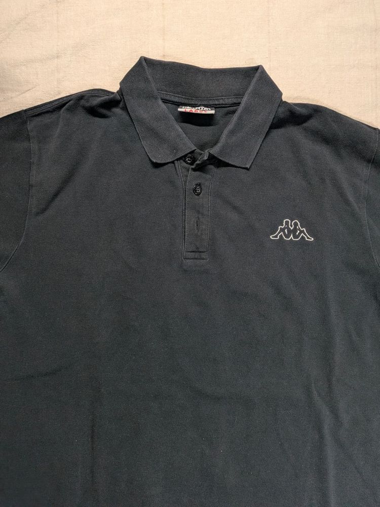 Kappa Black Polo Shirt Minimal Casual imagen 3
